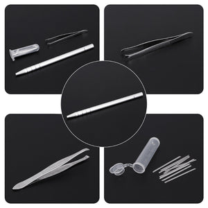 Pro Engraving Shaver Pen + Tweezer + 10 Blades For Hair Eyebrows Beards Styling