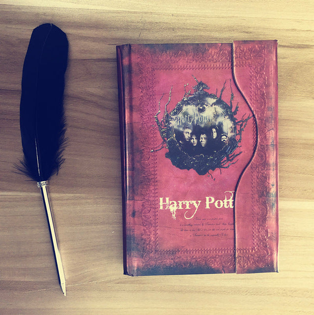 UNIQUE HARRY POTTER NOTEBOOK + FREE QUILL PEN !